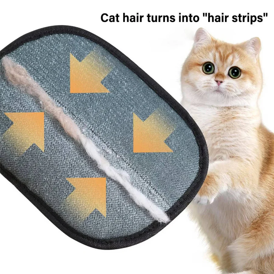 Pet Hair Remover Gloves for Grooming and Fur Removal Set of 2