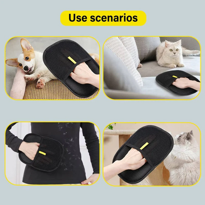 Pet Hair Remover Gloves for Grooming and Fur Removal Set of 2