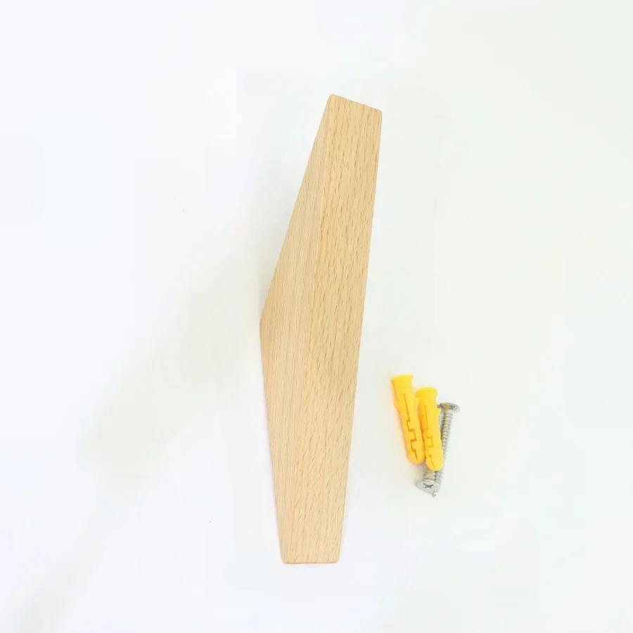 Wooden Wall-Mounted Coat Hook Decorative Holder for Coats and Hats