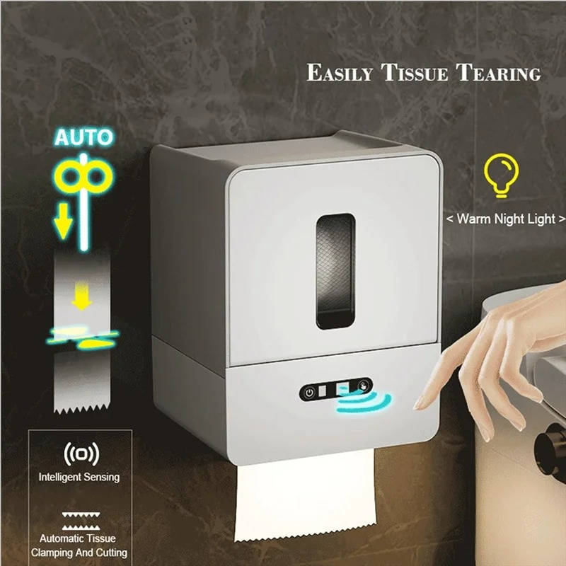 Touchless Paper Towel Dispenser With Automatic Cutting And Rechargeable Battery