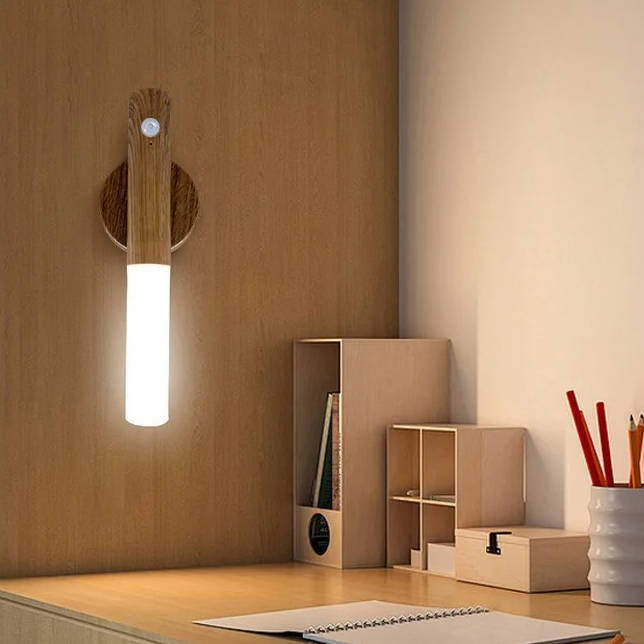 Motion Sensor Night Light Plug-In With USB C Rechargeable Battery