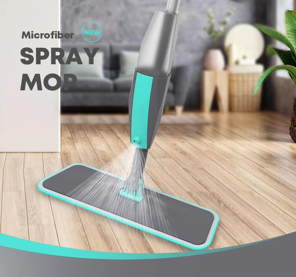 Spray Mop With Microfiber Pads, 360 Degree Rotation, Wet & Dry Use