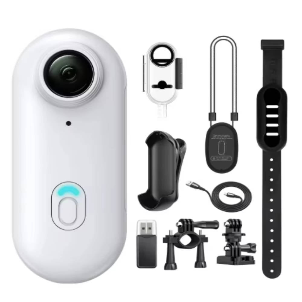 4K 360 Action Camera Thumb-Sized Waterproof With Magnetic Mounts