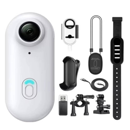 4K 360 Action Camera Thumb-Sized Waterproof With Magnetic Mounts