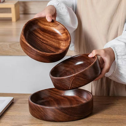 Walnut Wood Serving Bowl For Food Smooth Polished Multipurpose Bowl