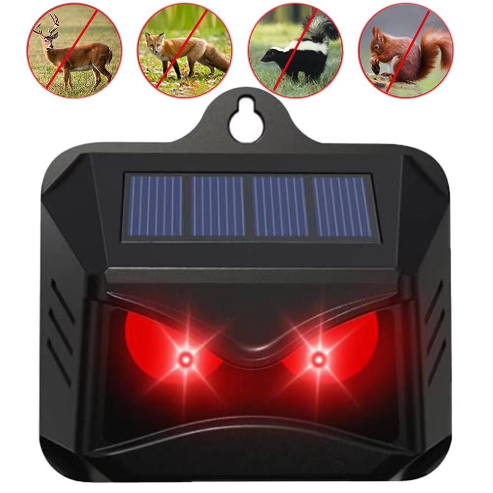Ultrasonic Solar Powered Animal Repellent 2-Pack Outdoor Pest Control