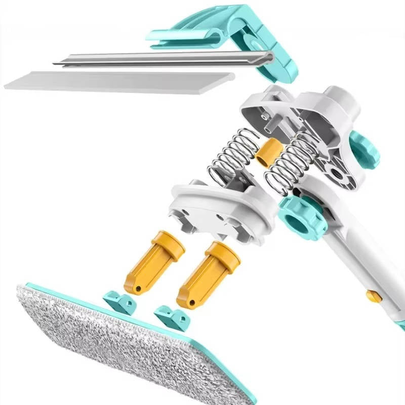 Telescopic Long Handle Window Cleaner Brush with Rotating Microfiber Head