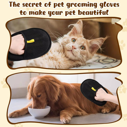 Mesh Pet Hair Remover Glove With Black Surface