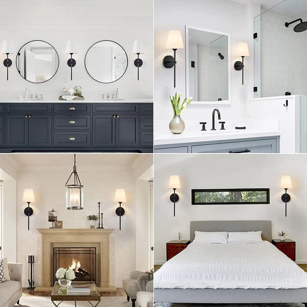 Wireless Rechargeable Wall Sconce With Remote Control And 12 Color Lights