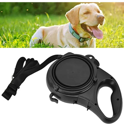 4-in-1 Dog Leash with Water Bottle, Bowl & Waste Bag Dispenser