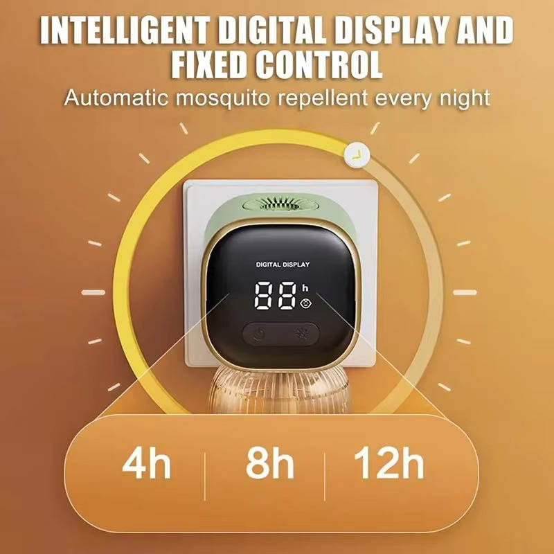 Electric Mosquito Repellent Plug-In With Timer And Digital LED Display