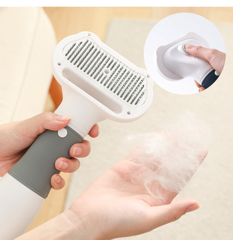 Dog Hair Dryer 3-in-1 Grooming Brush with Adjustable Heat Settings