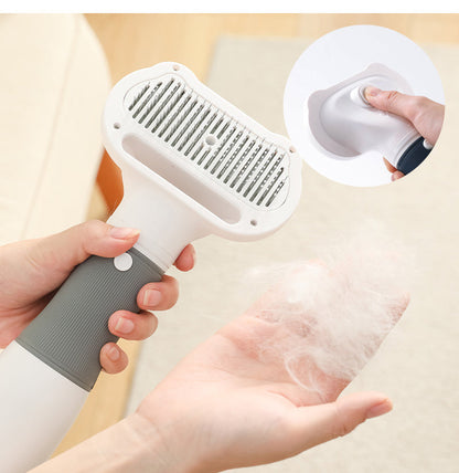 Dog Hair Dryer 3-in-1 Grooming Brush with Adjustable Heat Settings