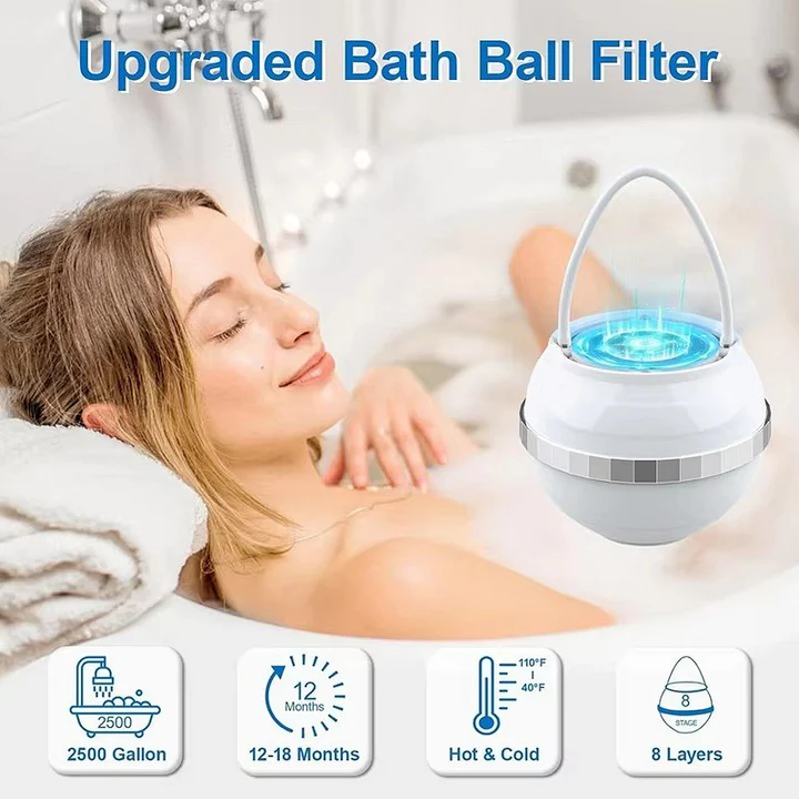 Bathtub Water Filter Clip-On for Soft, Clean Chlorine-Free Bathwater