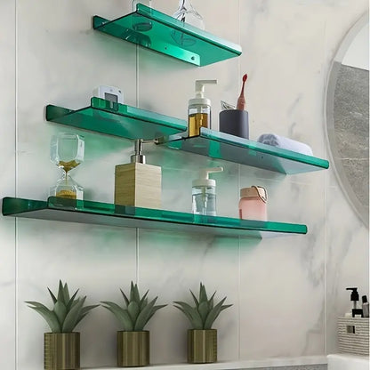 Acrylic Floating Shelf With Transparent Orange Design