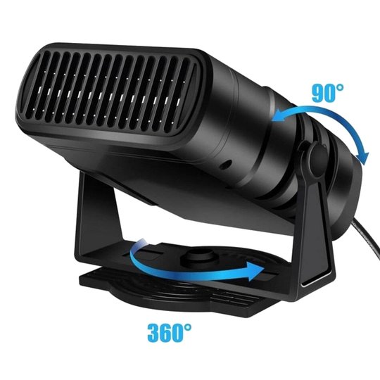 Portable 12V Car Heater and Cooler with 360° Rotation and Defrost Function