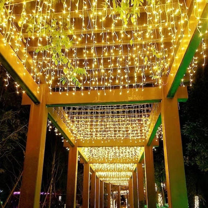 LED Curtain Christmas Lights Warm White Indoor Holiday Decor 2x1.5ft