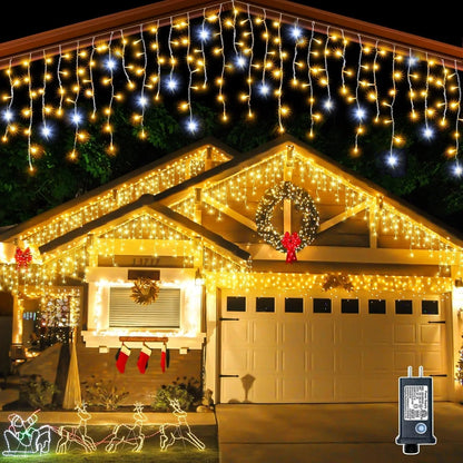 LED Curtain Christmas Lights Warm White Indoor Holiday Decor 2x1.5ft
