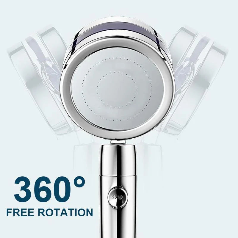 High Pressure 360° Rotatable Shower Head With Water Saving Switch