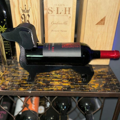 Novelty Metal Dachshund Wine Bottle Holder
