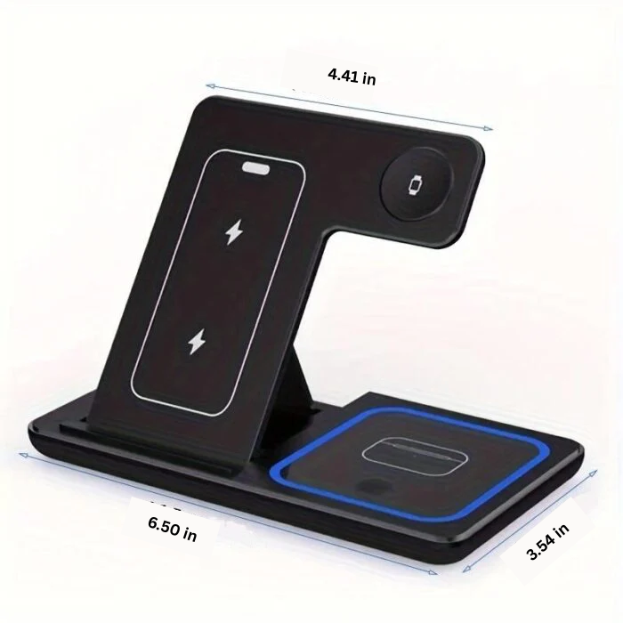 3 in 1 Foldable Wireless Charger for iPhone Apple Watch AirPods