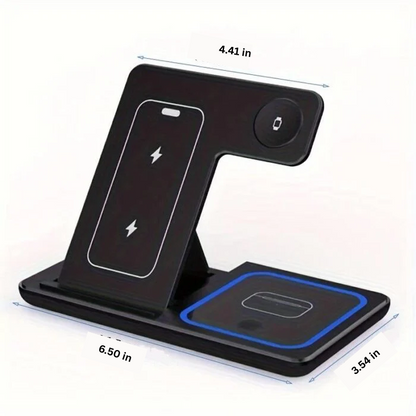 3 in 1 Foldable Wireless Charger for iPhone Apple Watch AirPods