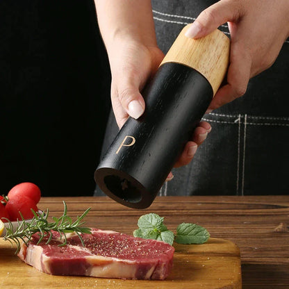 Modern Wooden Salt and Pepper Mill Set