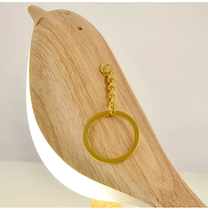 Minimalist Bird-Shaped Wooden Table Lamp