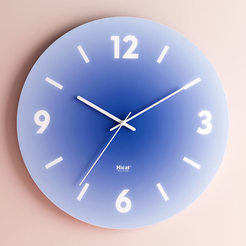 Gradient Glass Minimalist Wall Clock
