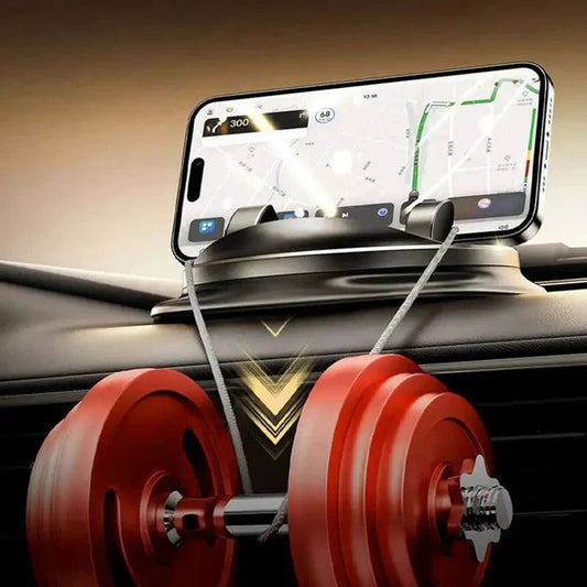 360° Rotating Car Phone Holder With Suction Mount and Silicone Grip