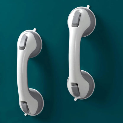 Suction Shower Grab Bar with Locking Levers for Bathtub Safety