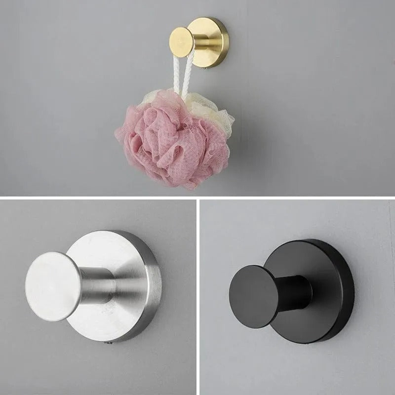 Twist-Lock Suction Cup Hooks for Smooth Surfaces, Water Resistant, Metal Hook