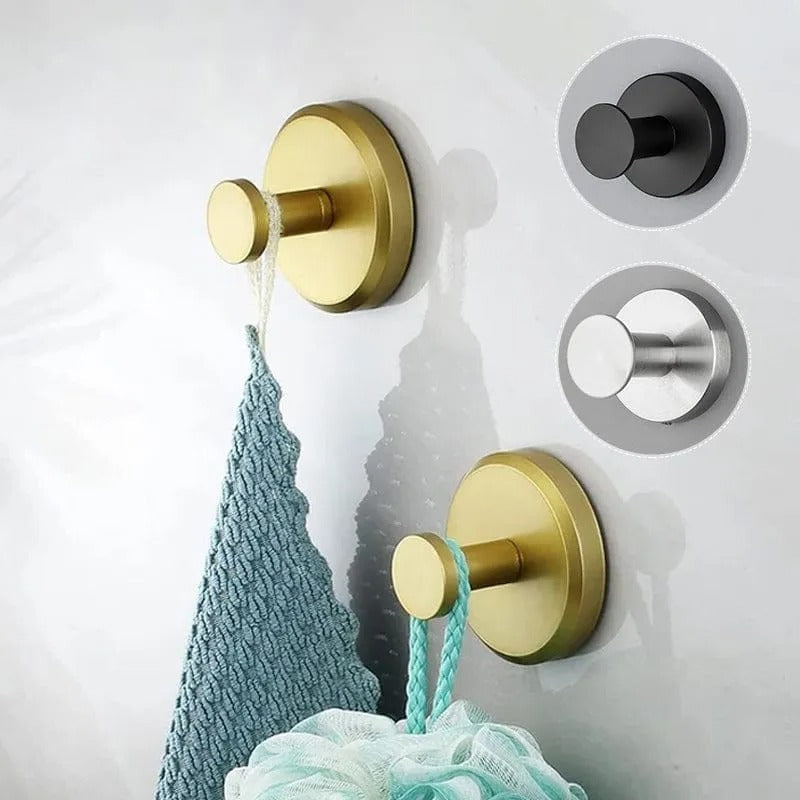 Twist-Lock Suction Cup Hooks for Smooth Surfaces, Water Resistant, Metal Hook