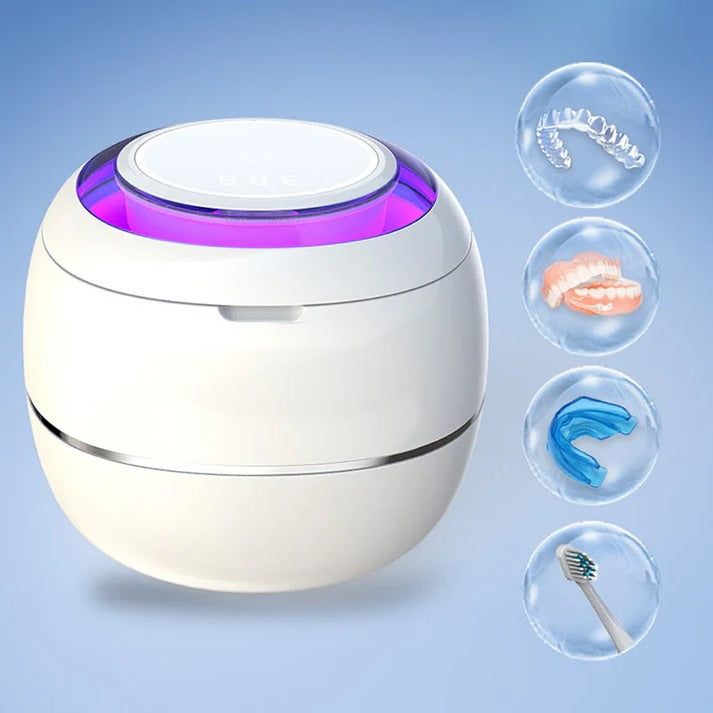 Ultrasonic Portable Denture Cleaner Machine Compact Travel Size