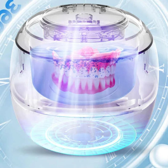 Ultrasonic Portable Denture Cleaner Machine Compact Travel Size