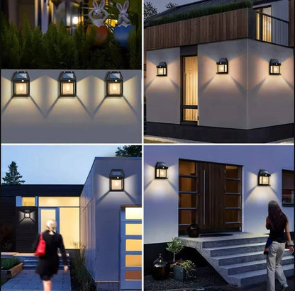 Solar Outdoor Wall Lamps 2-Pack With Motion Sensor And Weatherproof Design