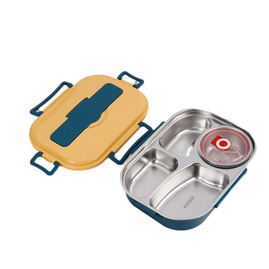 Thermal Lunch Box with 4 Leakproof Compartments Stainless Steel