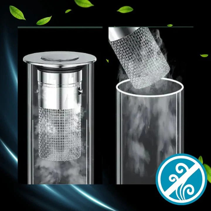 Odor Blocking Pop Up Sink Stopper with Built-In Strainer and Seal