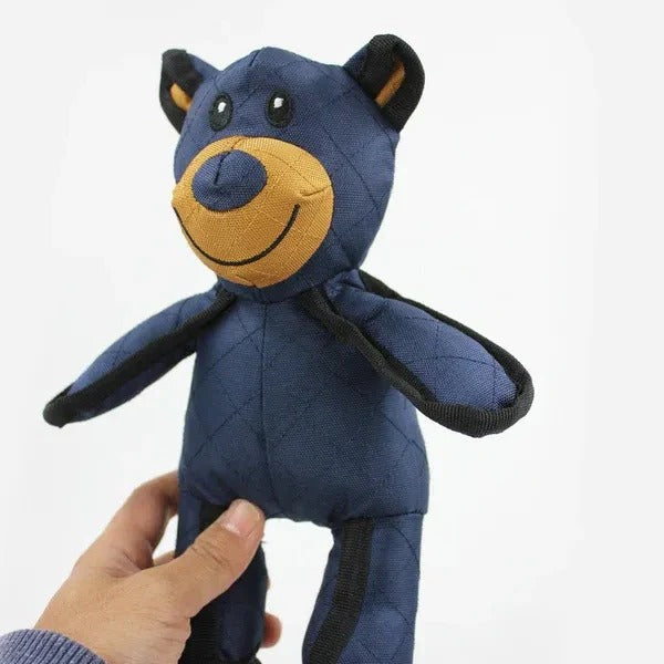 Durable Plush Dog Toy Bear with Reinforced Seams and Squeaker