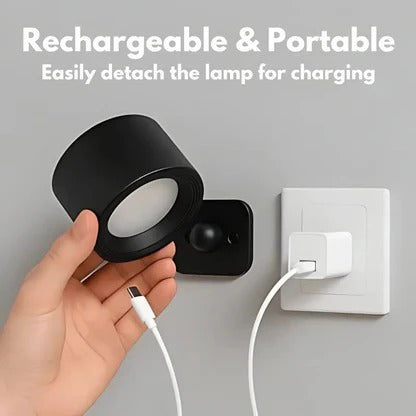 Rechargeable Wall Light With 360° Magnetic Rotation and Touch Control