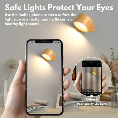 Rechargeable Wall Light With 360° Magnetic Rotation and Touch Control