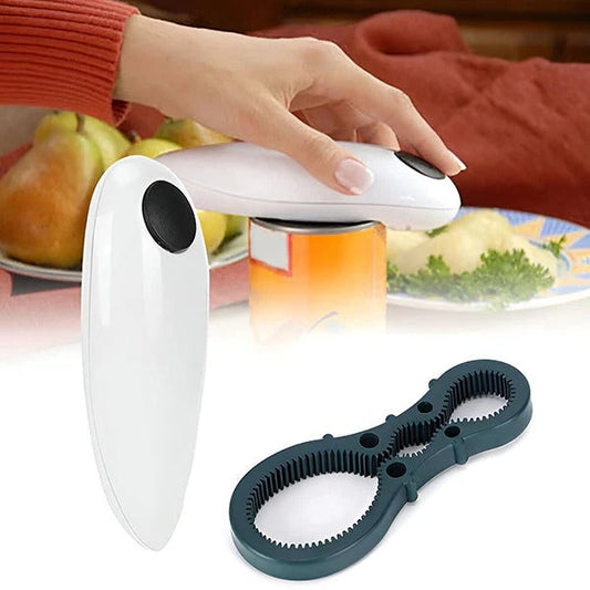 Automatic Electric Can Opener With Built-In Bottle And Jar Opener