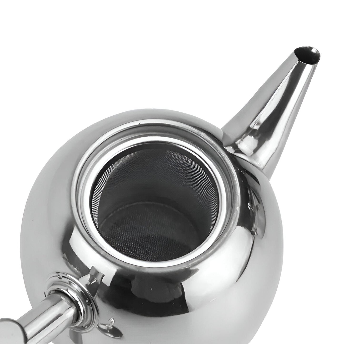 Stainless Steel Teapot with Built-In Strainer for Loose Leaf Tea