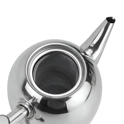 Stainless Steel Teapot with Built-In Strainer for Loose Leaf Tea