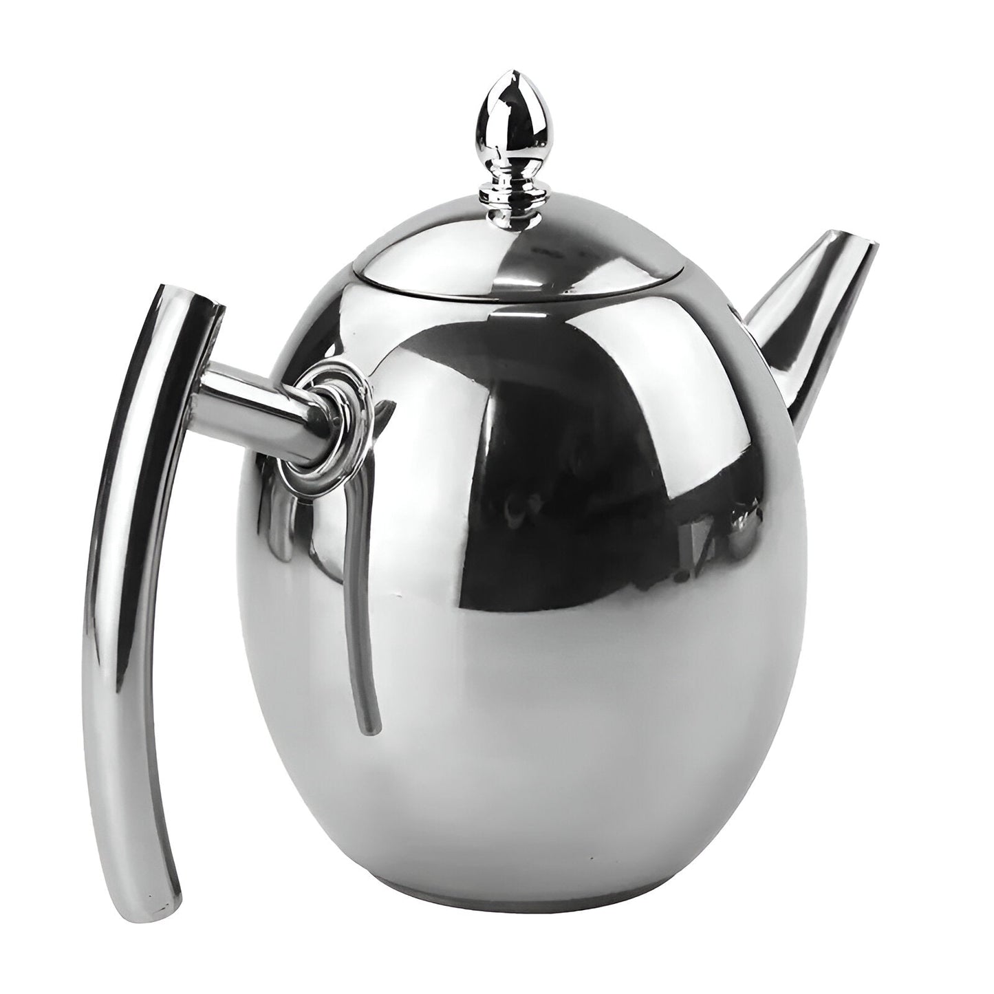Stainless Steel Teapot with Built-In Strainer for Loose Leaf Tea