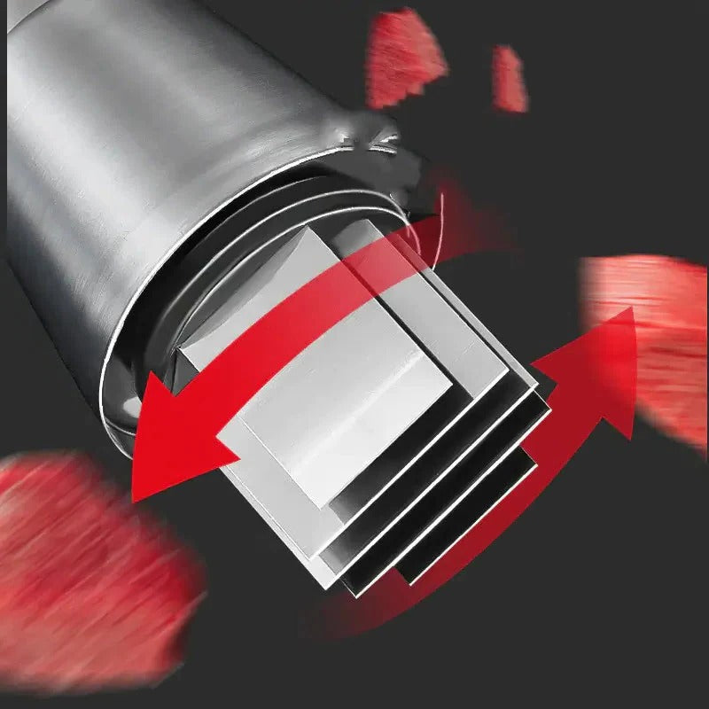 Manual Stainless Steel Food Chopper with Integrated Bowl for Easy Meal Prep