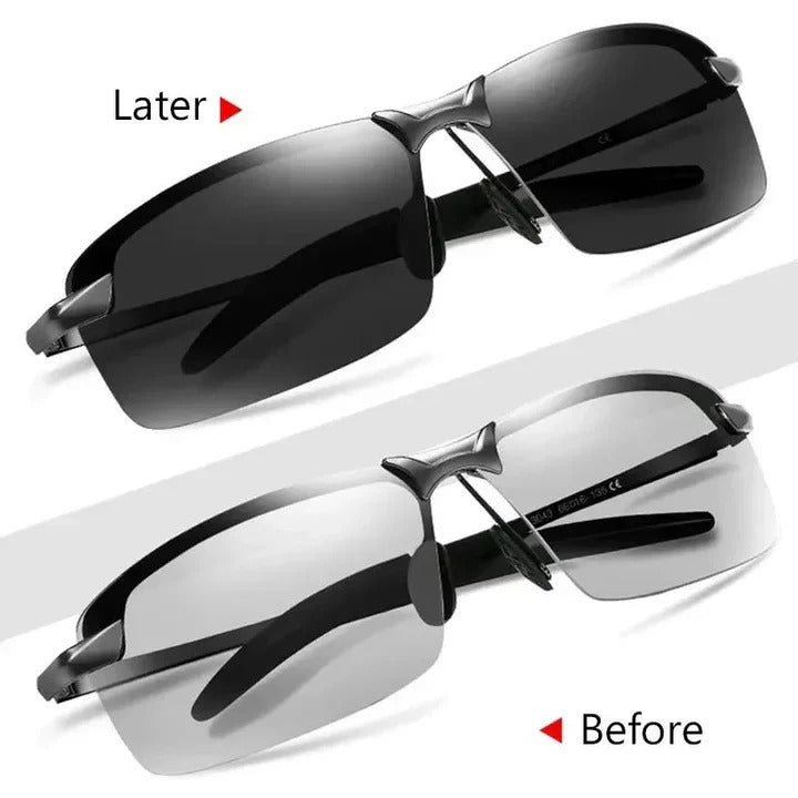 Polarized Photochromic Sunglasses With UV400 Protection For Outdoors