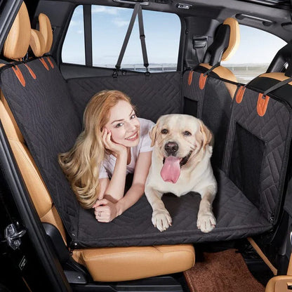 Dog Car Seat Cover with Waterproof Hard Base for Stability and Comfort