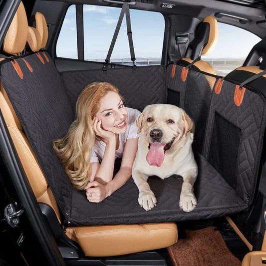Dog Car Seat Cover with Waterproof Hard Base for Stability and Comfort
