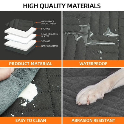 Dog Car Seat Cover with Waterproof Hard Base for Stability and Comfort